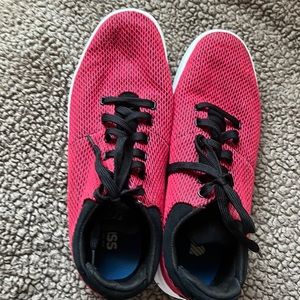 K•Swiss tennis shoes.  Women’s size 10. . Red and black